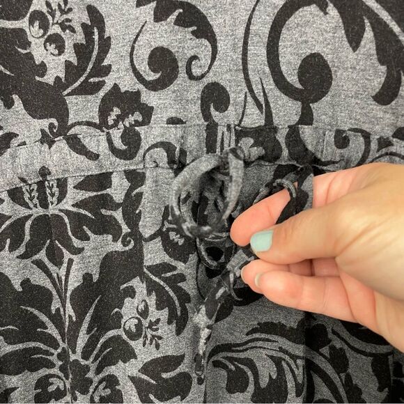 Soma Live Lounge Wear Paisley Adjustable Drawstring Waist Dress Soft Sz L 12-14 - Picture 9 of 15